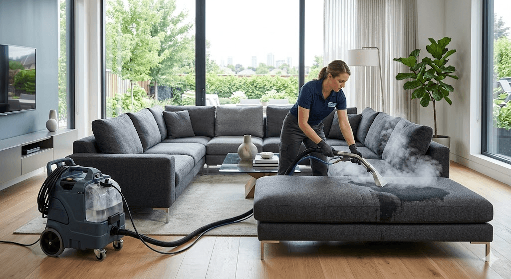 Professional sectional sofa cleaning