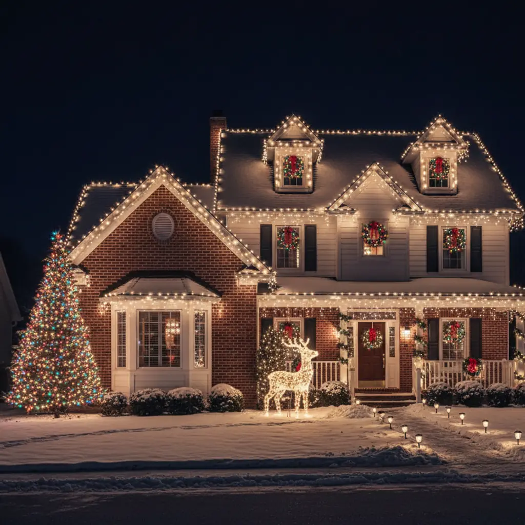 Christmas lights background