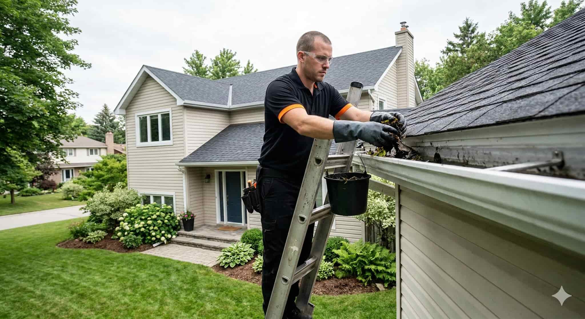 Professional gutter cleaning in Oakville