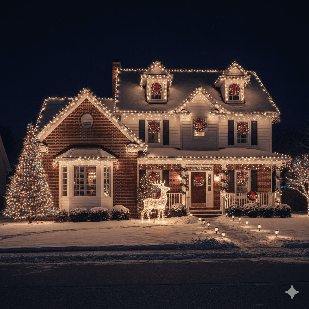 Christmas lights background