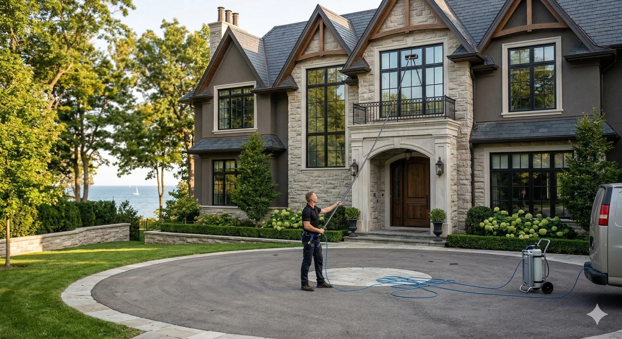 Professional window cleaning service in Oakville